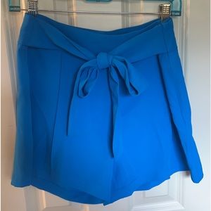 Blue dressy tie shorts size L